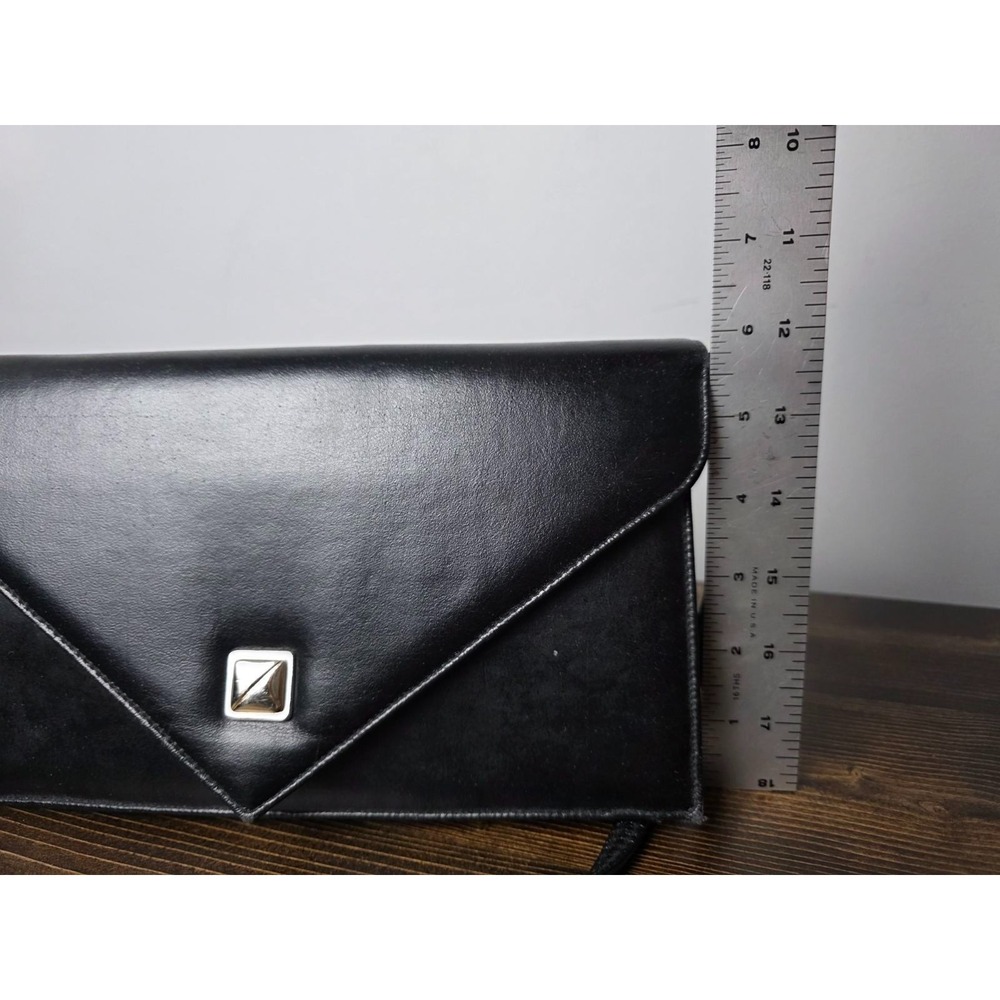 Ande Medium Black Leather Crossbody Bag Purse - Picture 4 of 11